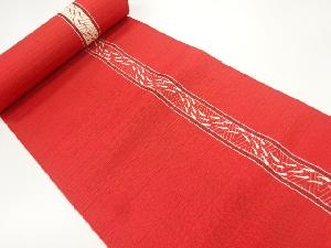 アンティーク　縞に小魚模様織出し八寸帯地反物